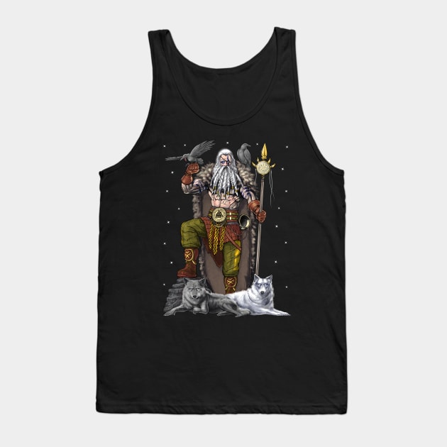 Viking Norse God Odin Tank Top by underheaven